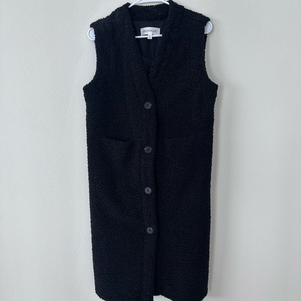 Target Prologue Black Sleeveless Button-Up Vest